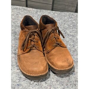 Naot Mens 8 Brown Leather Suede Lace Chukka Ankle Boots Size 41 Made in Israel